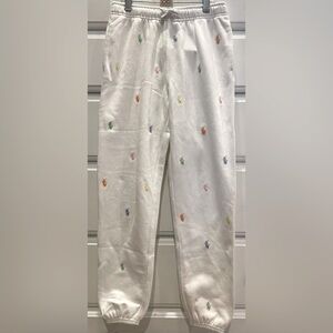 Girls White Polo Ralph Lauren Joggers Size 12-14